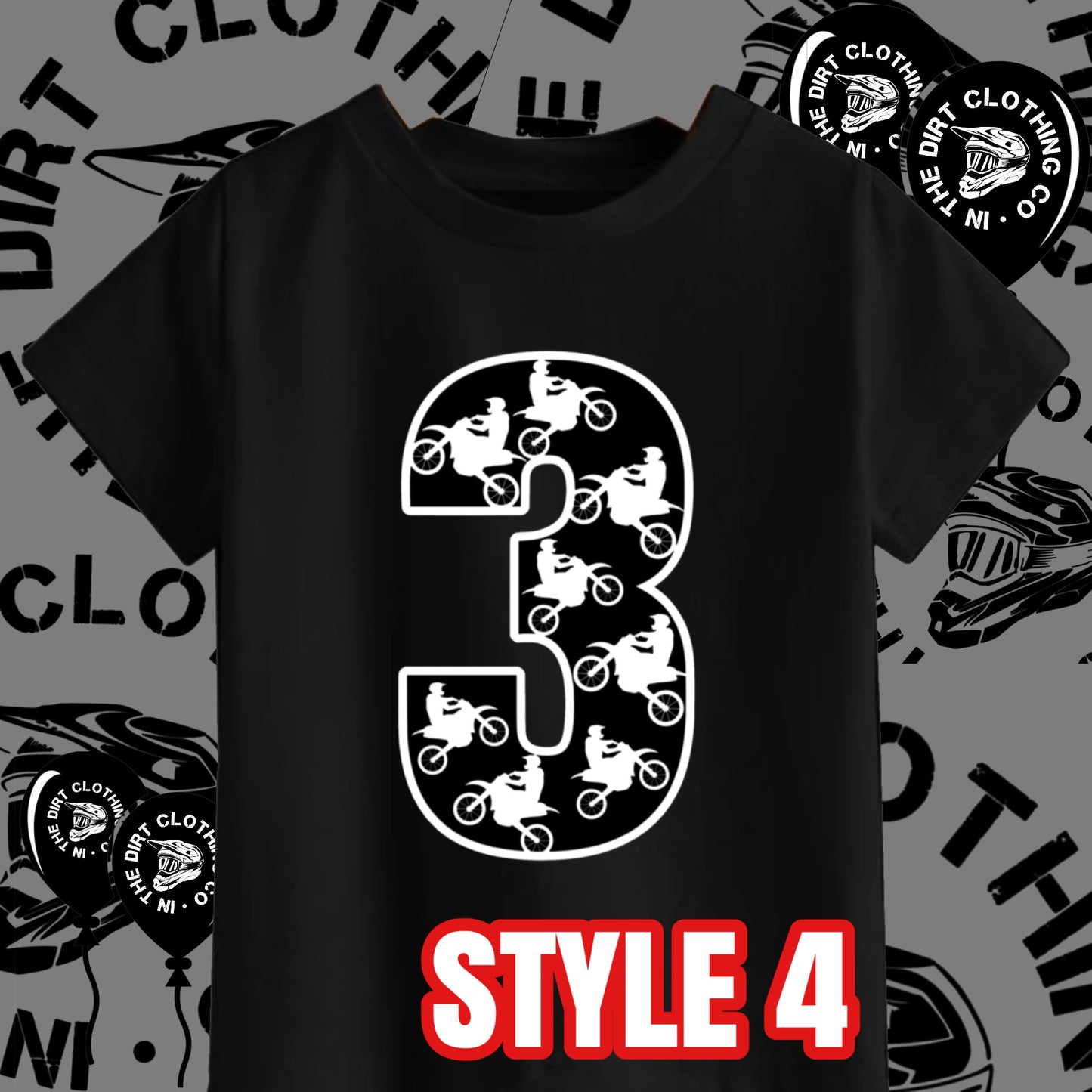 Birthday T-shirts (changeable bike and number)