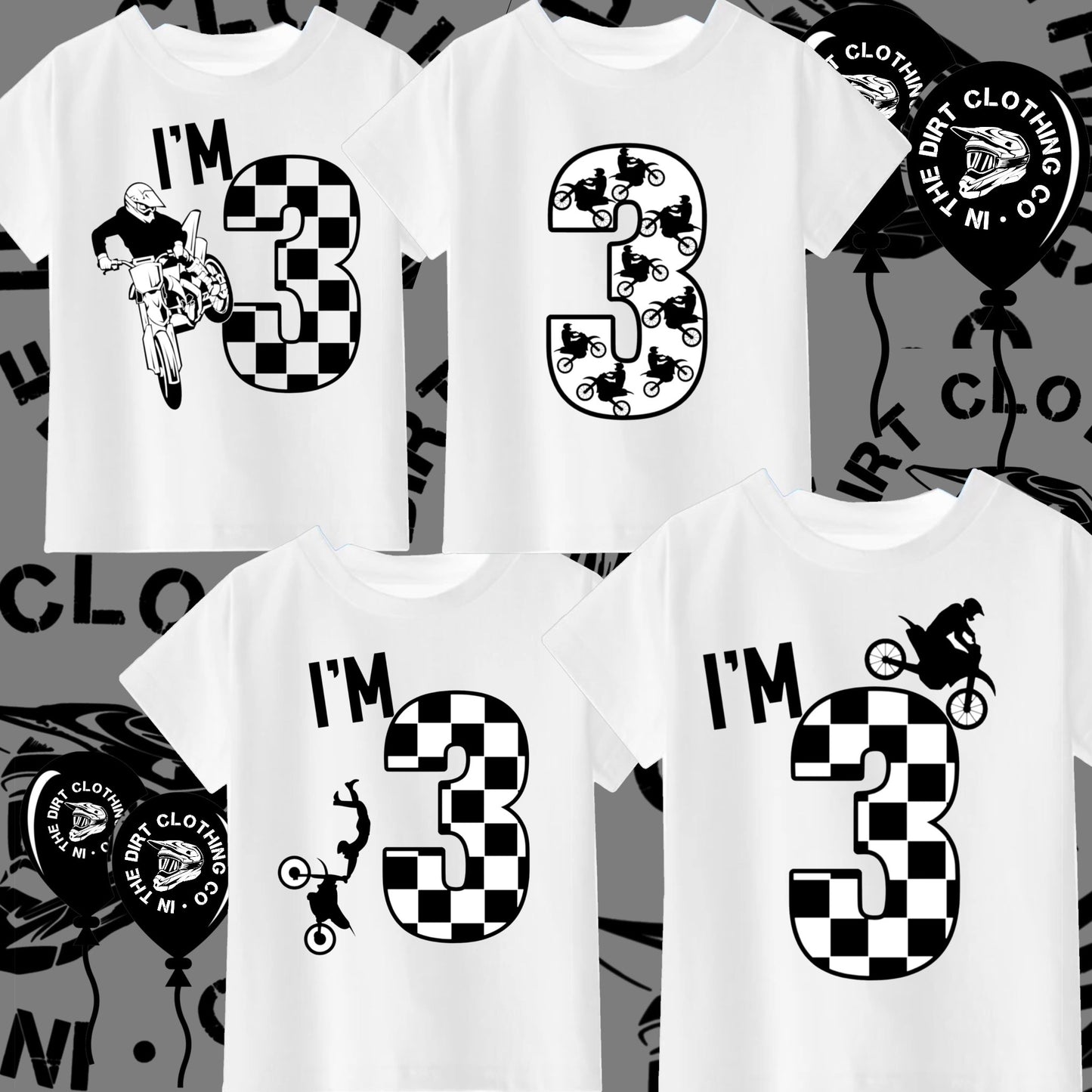 Birthday T-shirts (changeable bike and number)