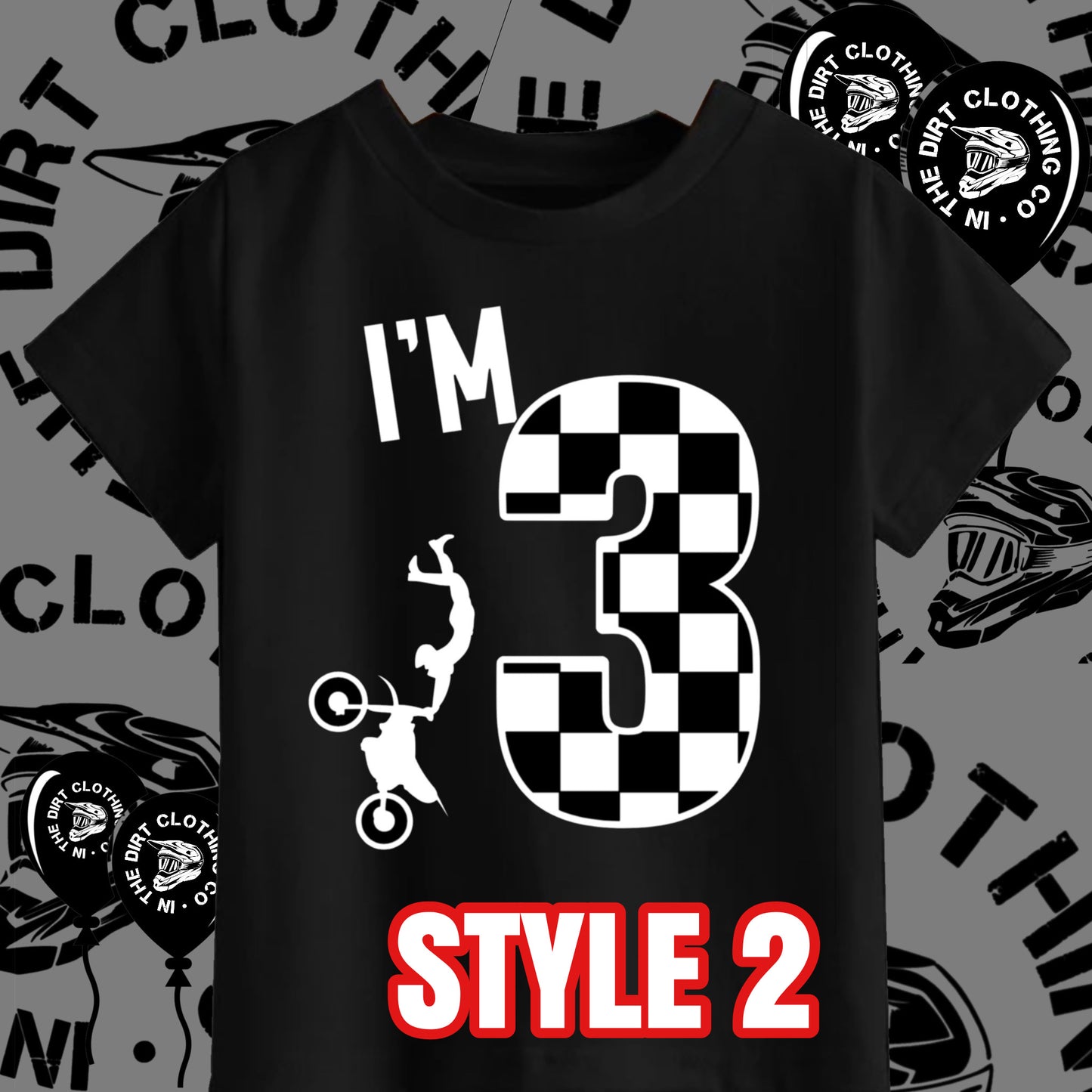 Birthday T-shirts (changeable bike and number)