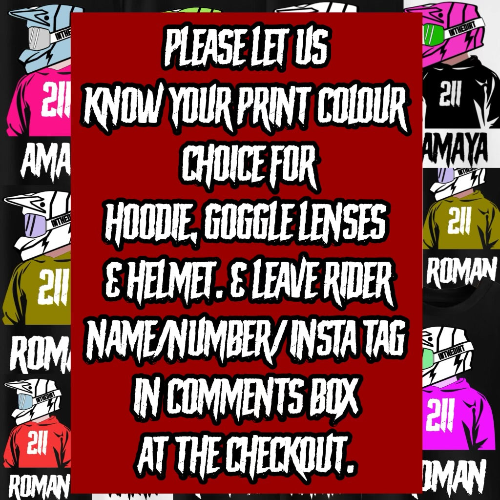 Custom hooded rider print