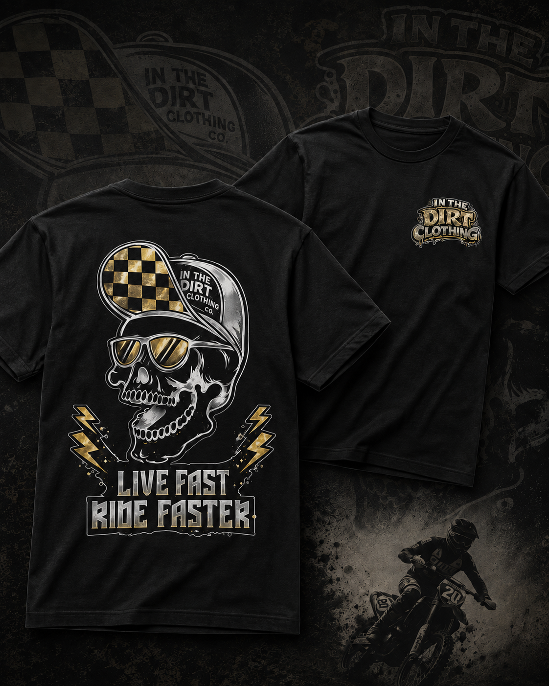 Live fast, ride faster print