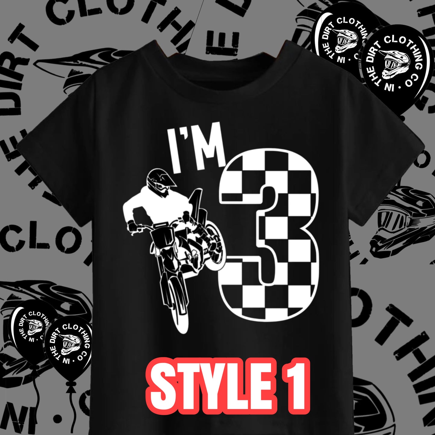 Birthday T-shirts (changeable bike and number)