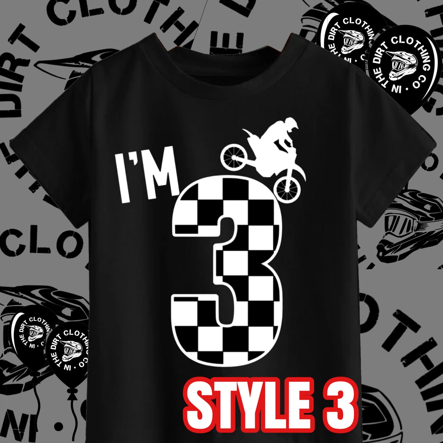 Birthday T-shirts (changeable bike and number)