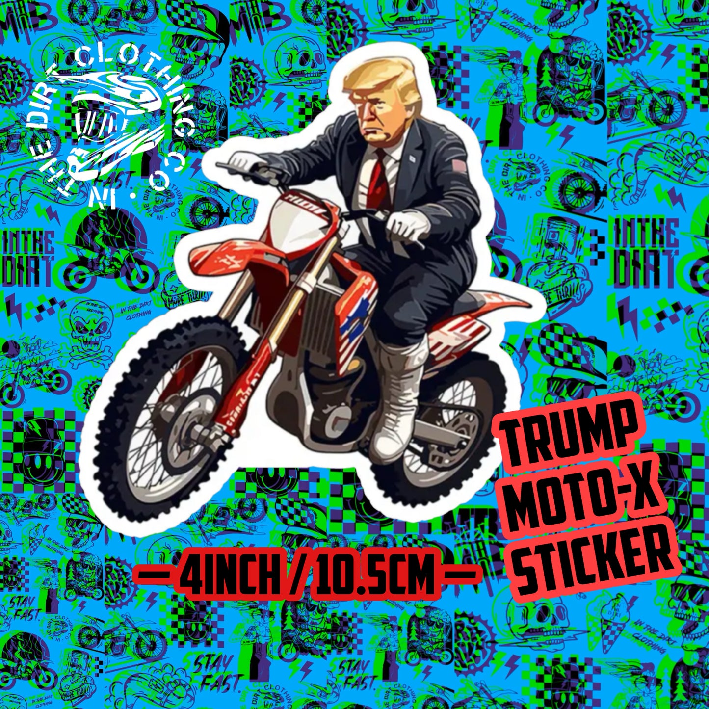 Trump motocross sticker