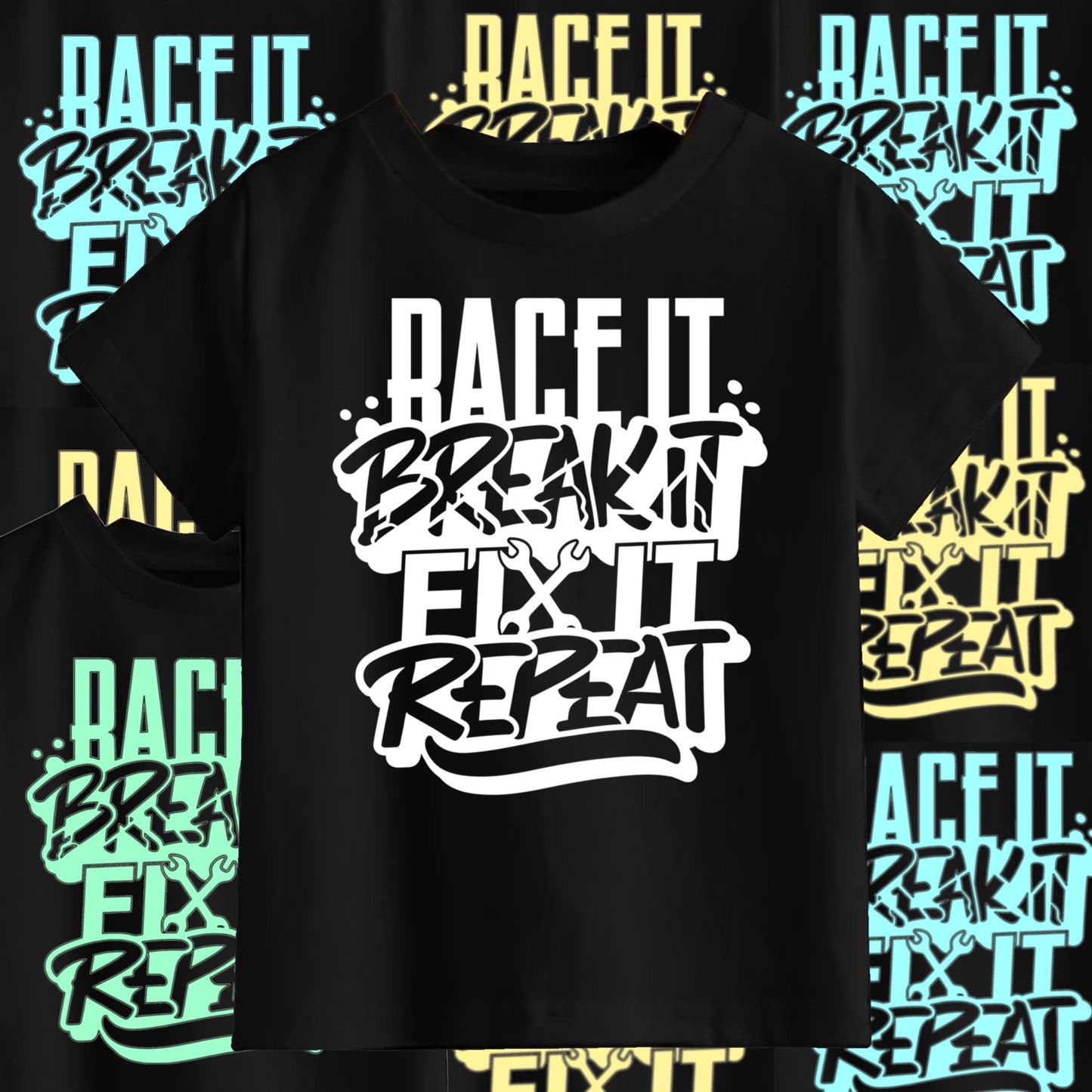 Race it break it fix it tee