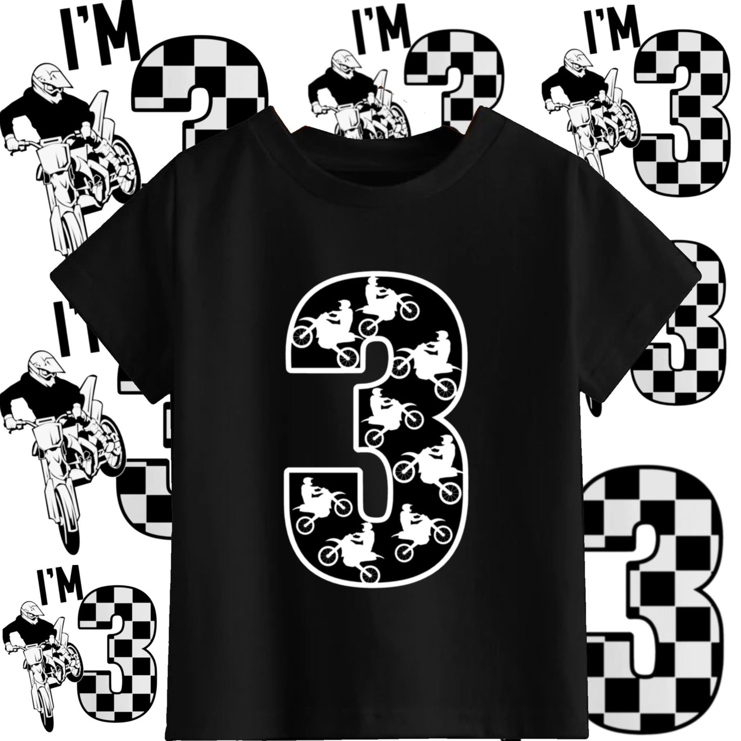 Birthday T-shirts (changeable bike and number)