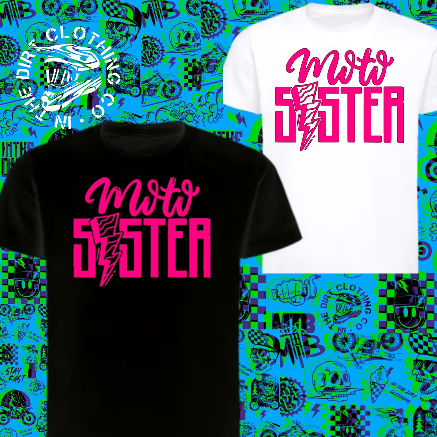 Moto sister lightning tshirt