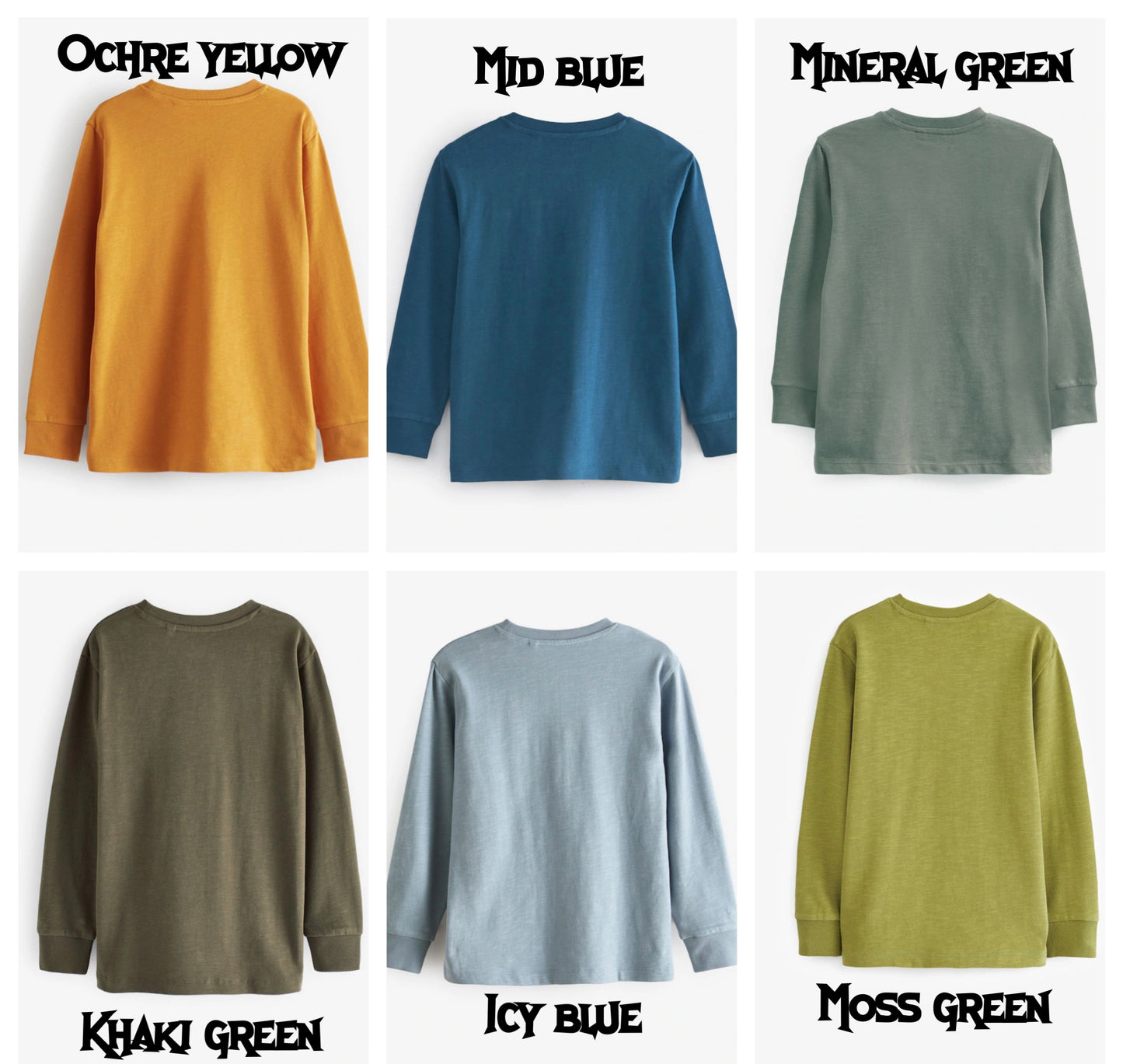 Long sleeved T-shirt - any design - any colour