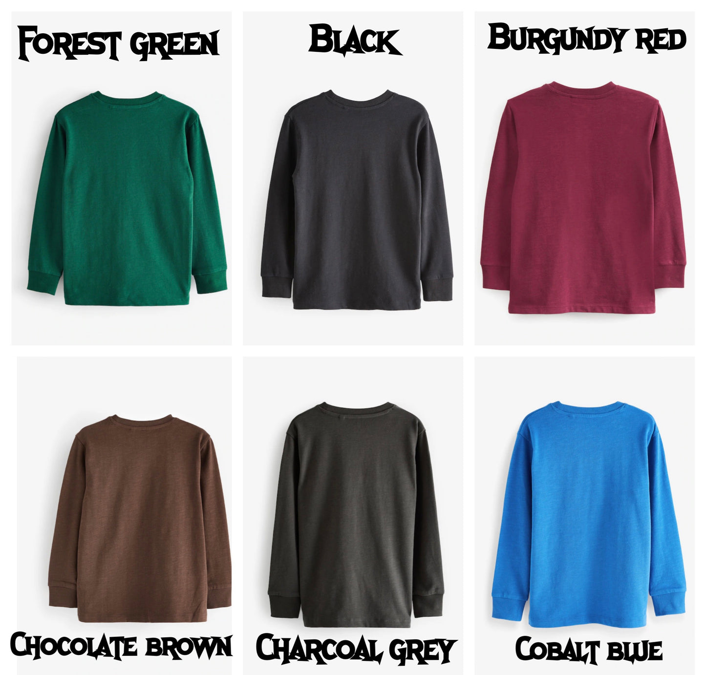 Long sleeved T-shirt - any design - any colour