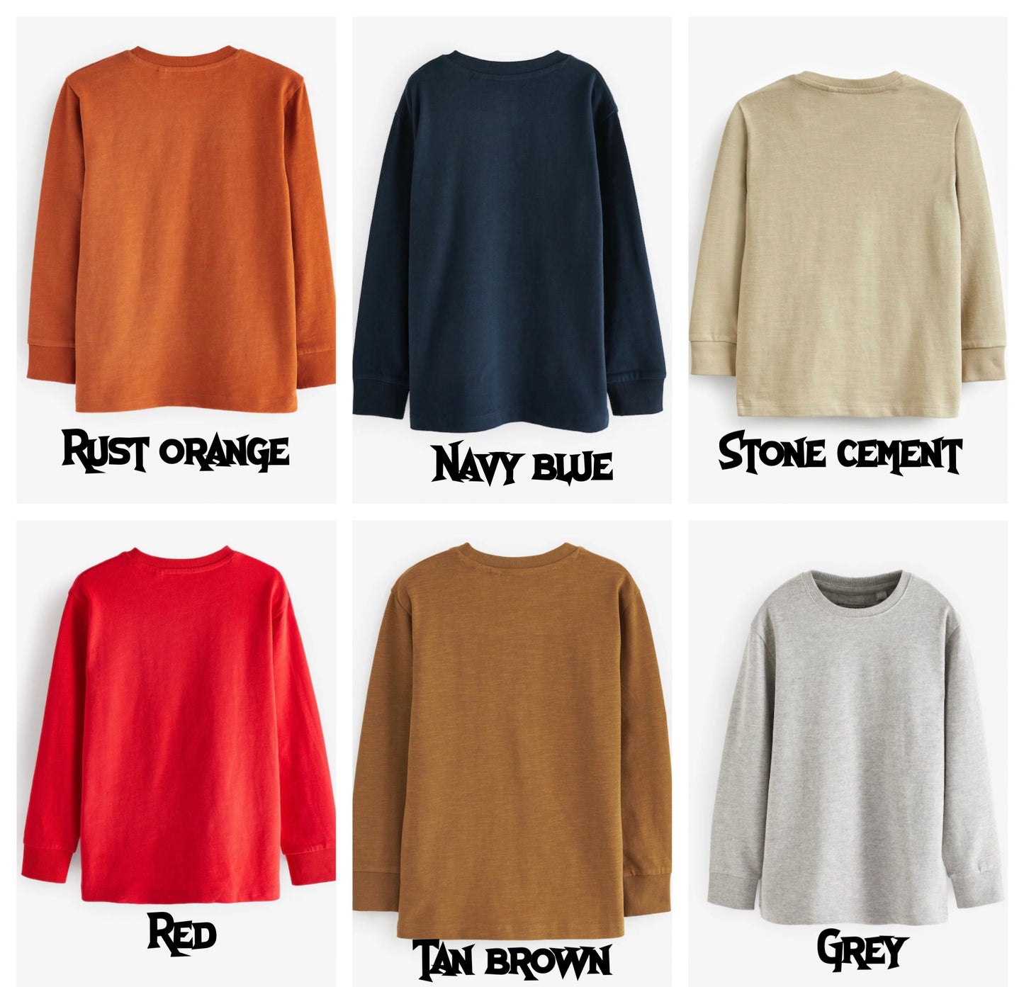 Long sleeved T-shirt - any design - any colour