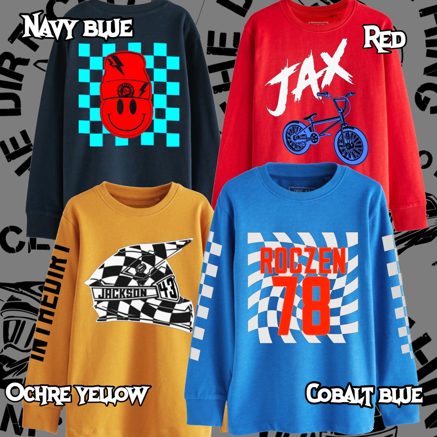 Long sleeved T-shirt - any design - any colour