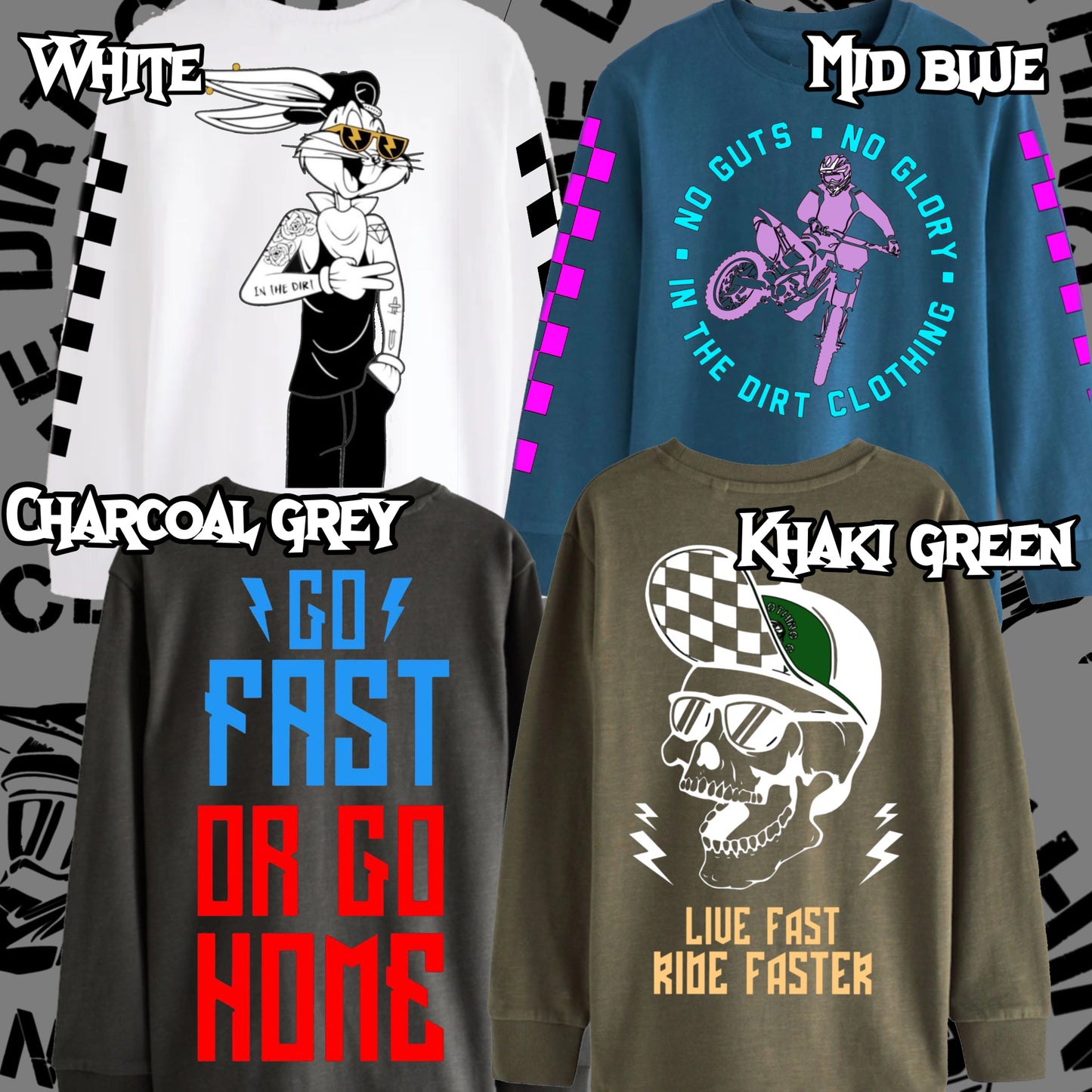 Long sleeved T-shirt - any design - any colour