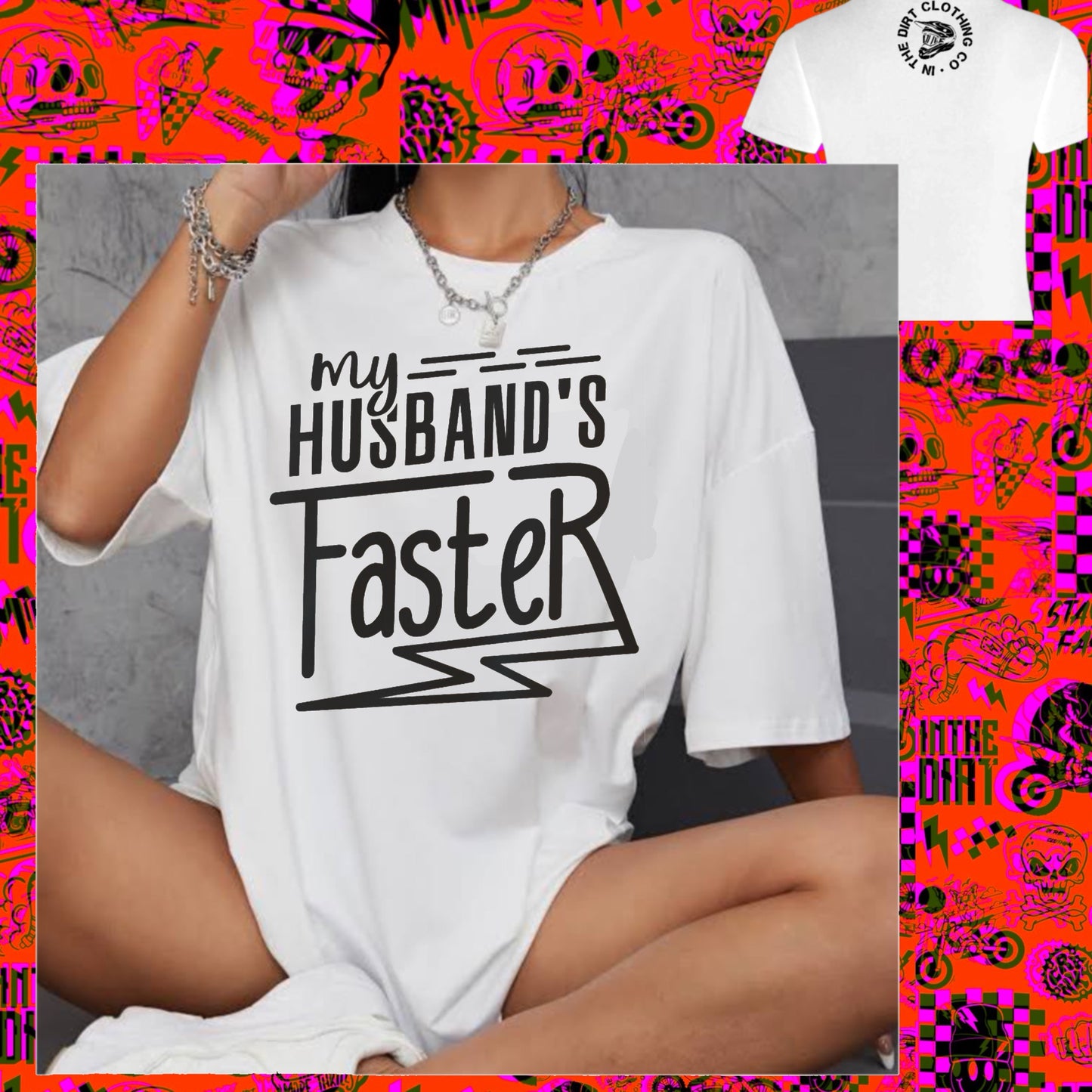 My husband’s faster tee