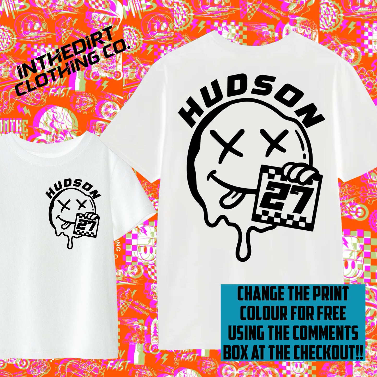 Custom drippy smiler tee