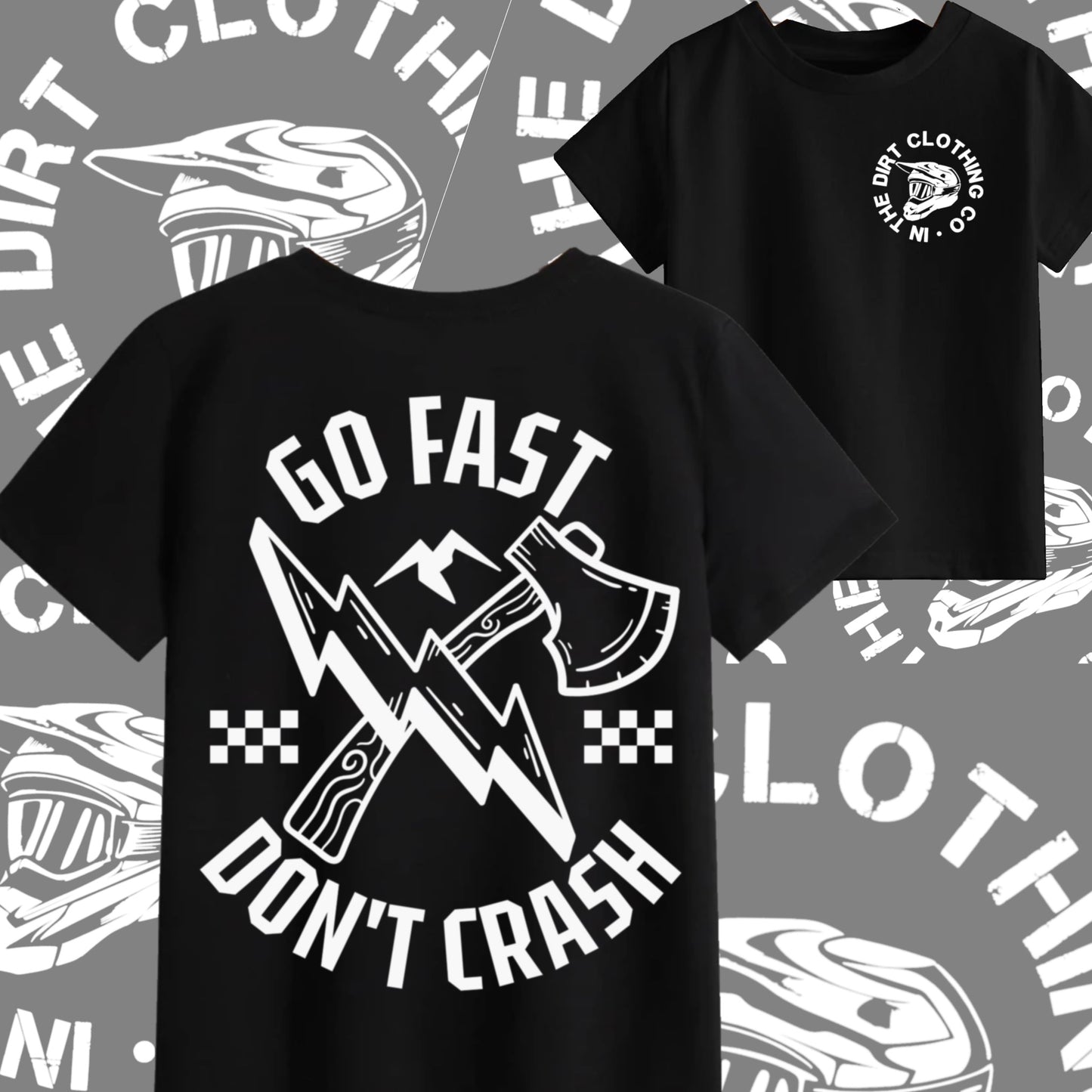Go fast don’t crash tee