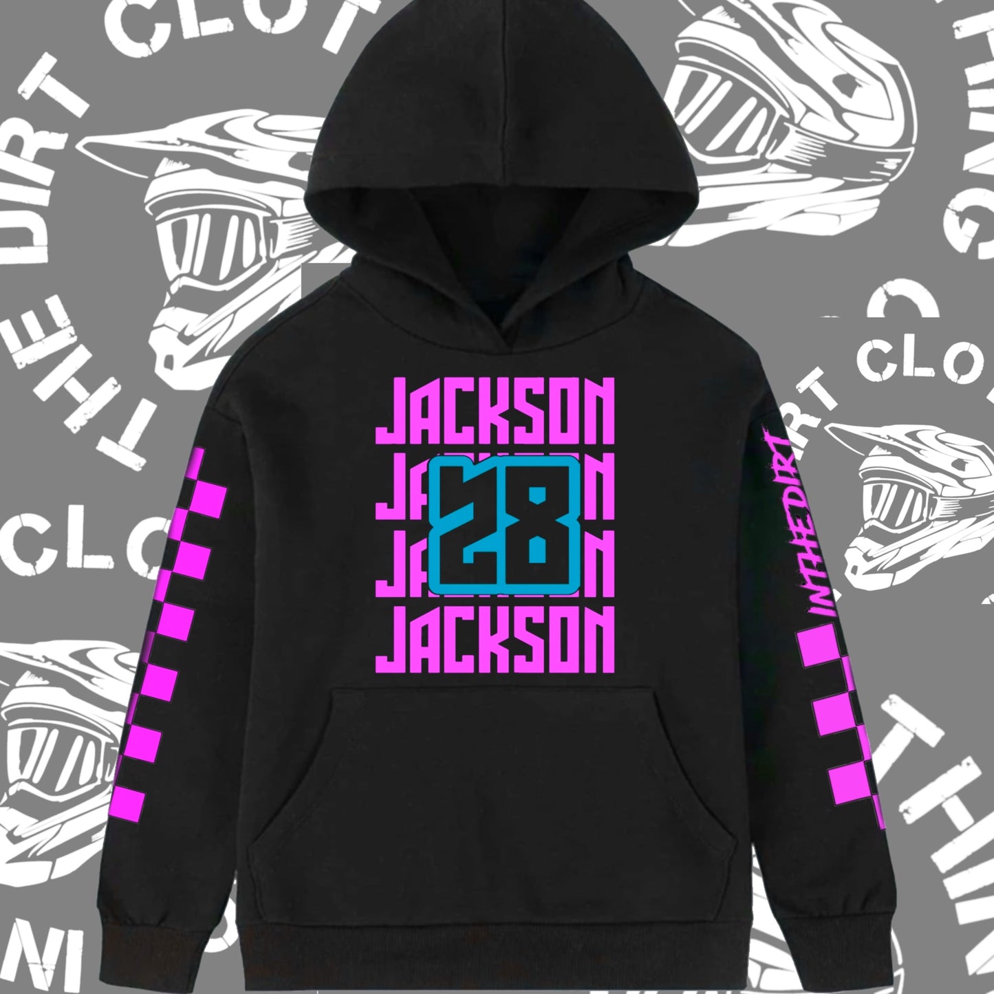 Two-tone custom name and number print