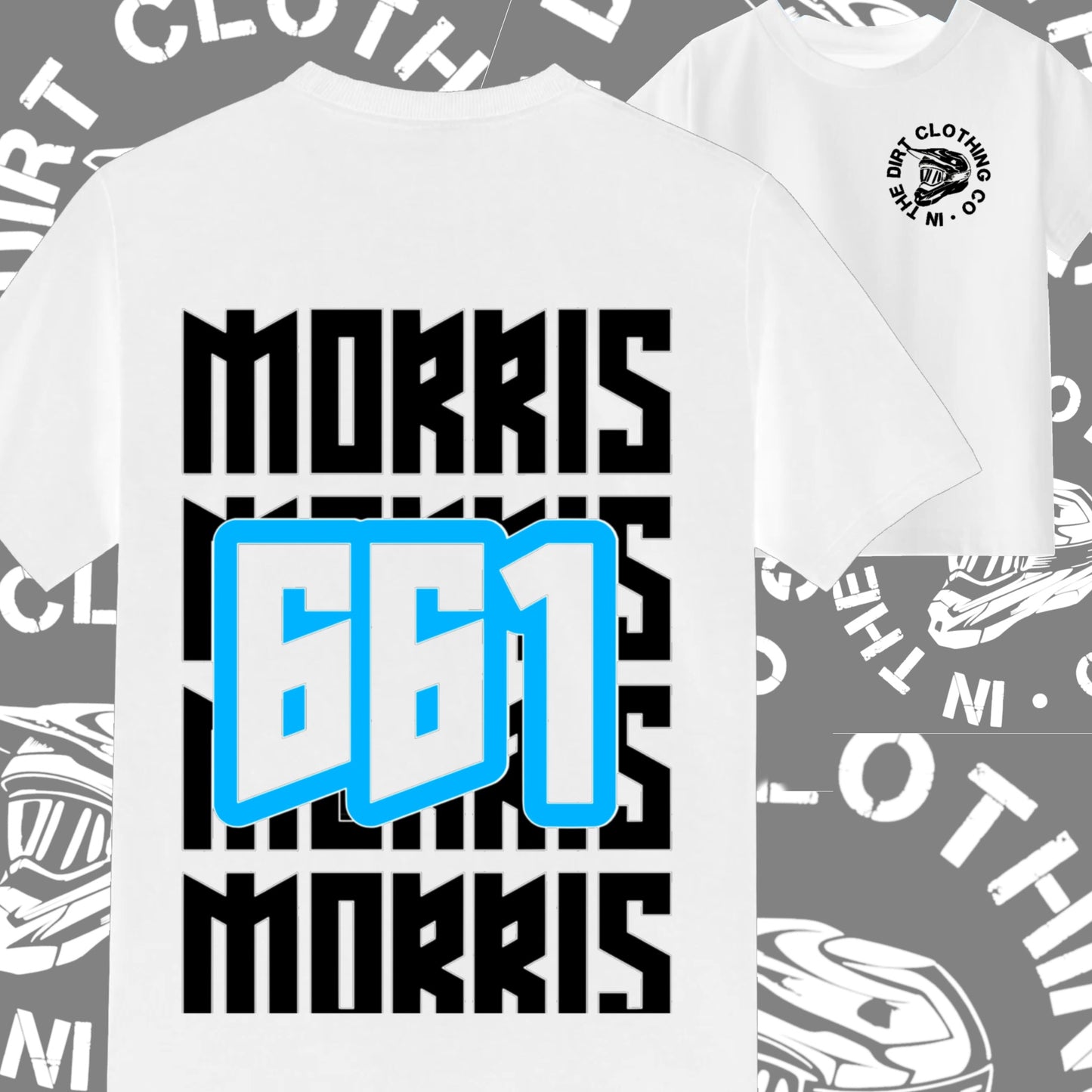 Two-tone custom name and number print