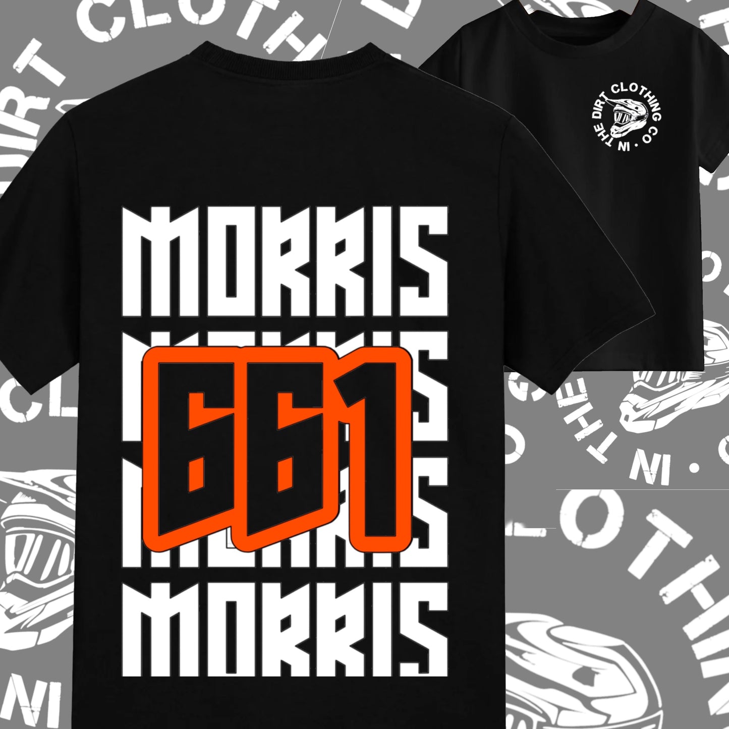 Two-tone custom name and number print