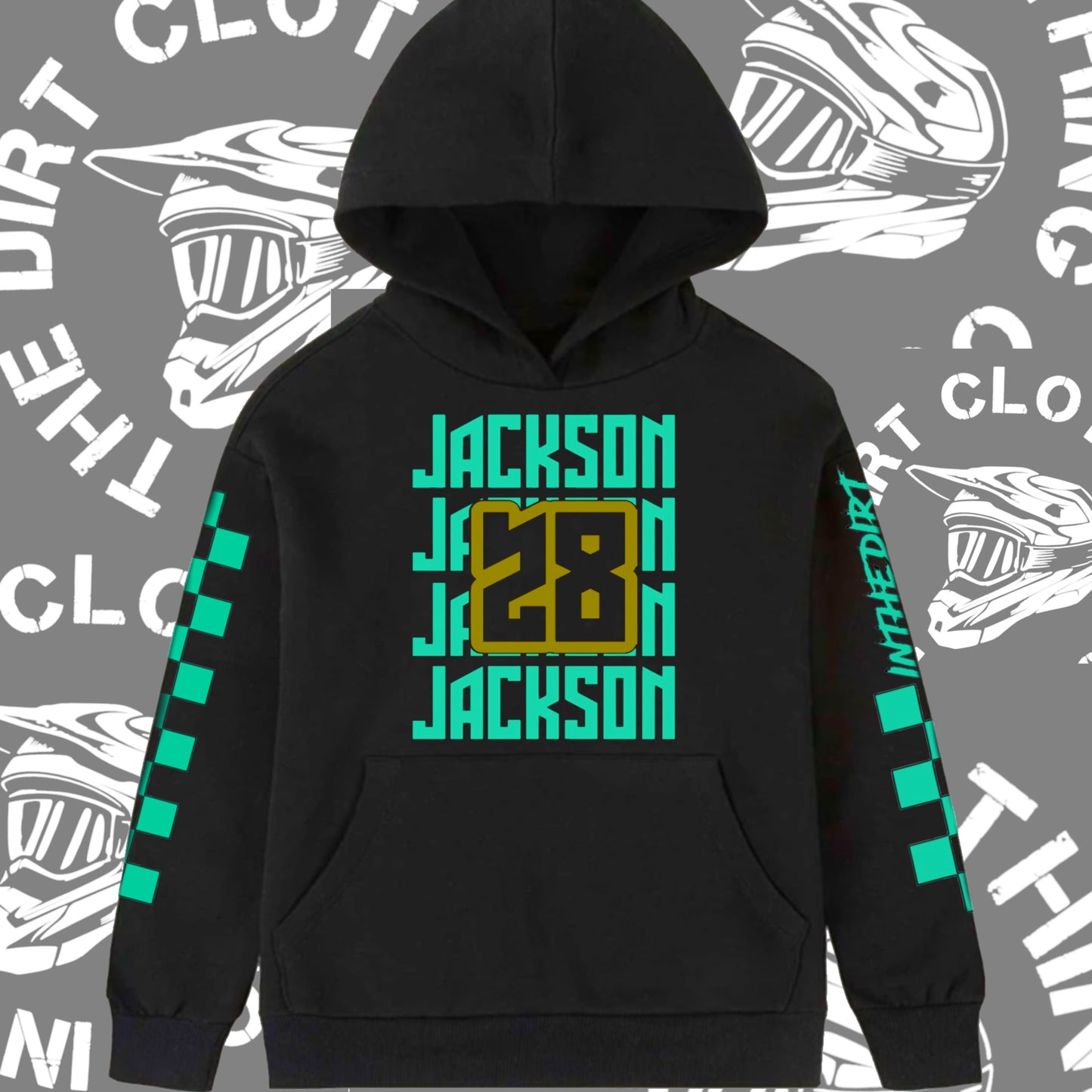 Two-tone custom name and number print