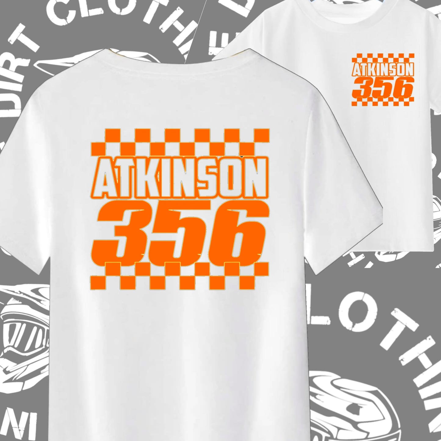 Check name and number custom tee