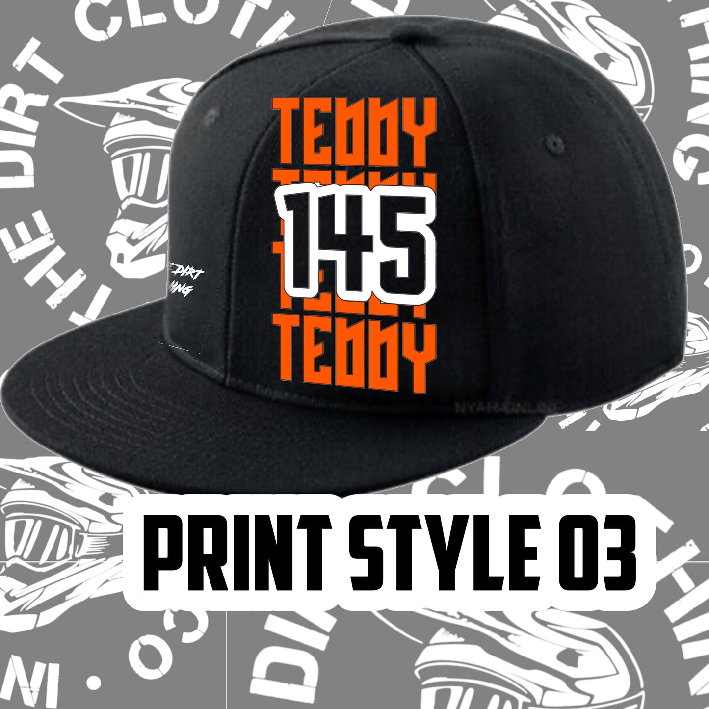 All black snap back hat ADULTS