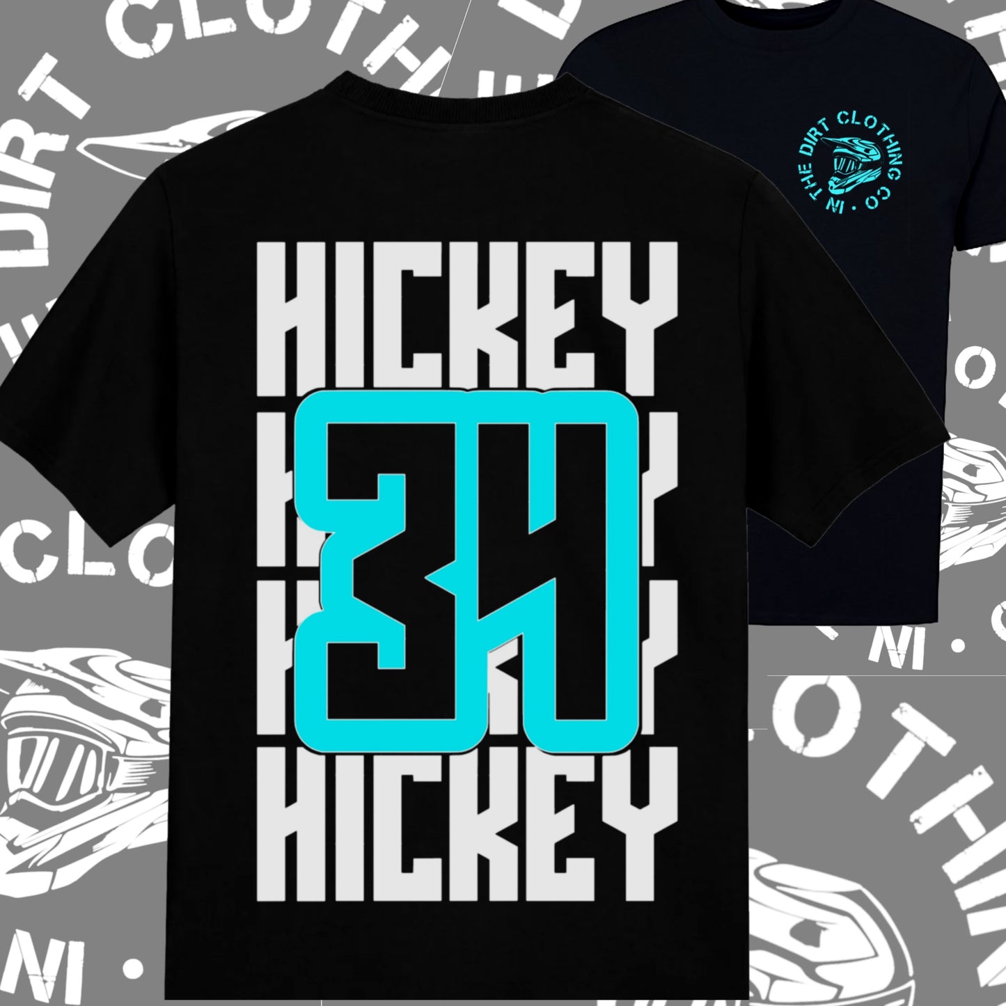 Two-tone custom name and number print