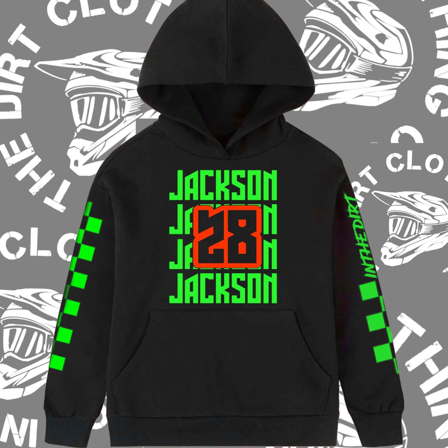 Two-tone custom name and number print