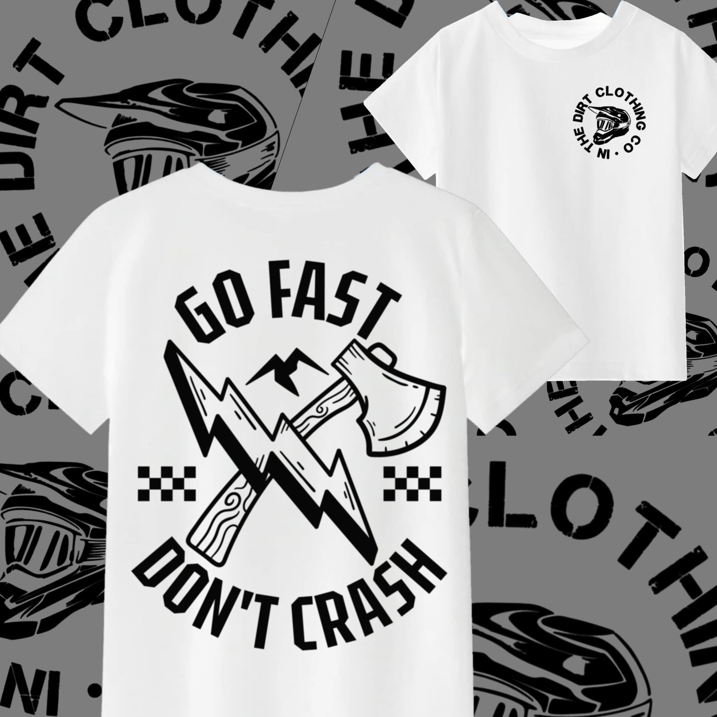 Go fast don’t crash tee