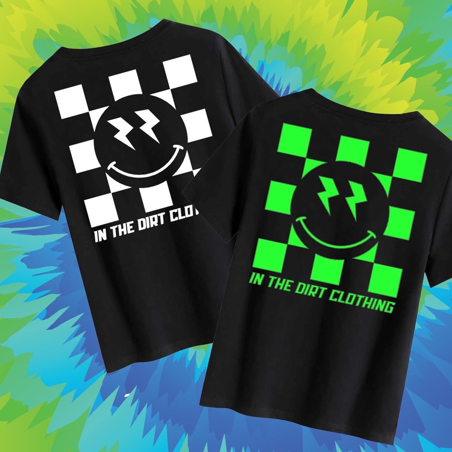 Checkered smiley tee