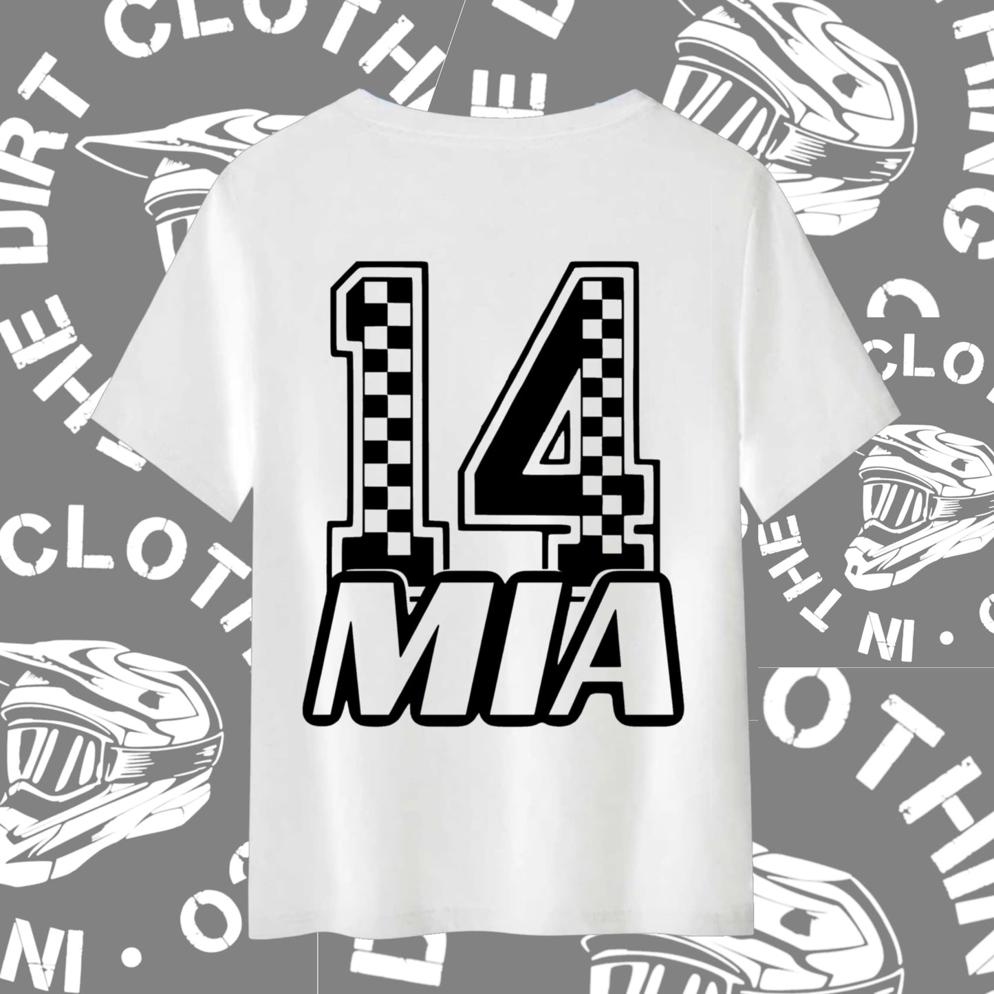 Custom checkered name & number print