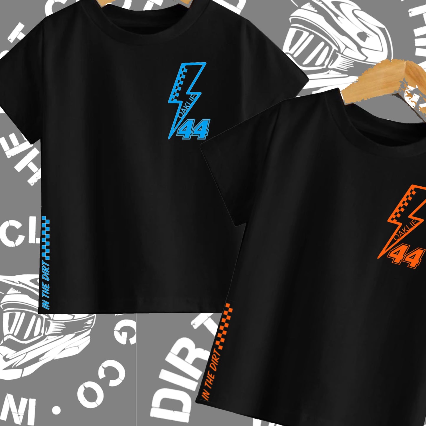 Custom lightning bolt tee