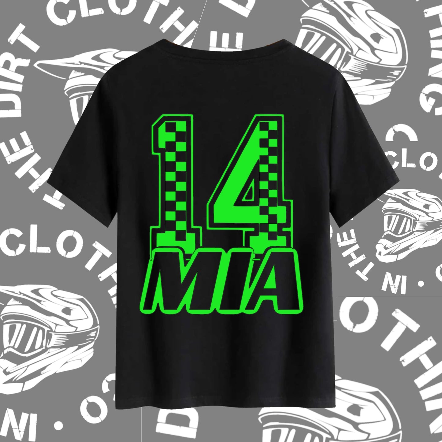 Custom checkered name & number print