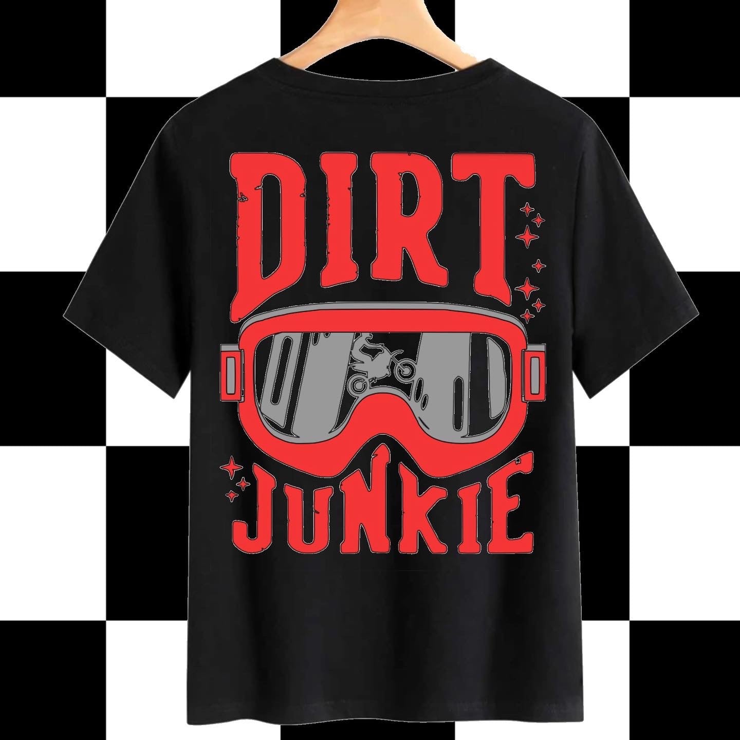 Dirt Junkie tee - any colour - any bike