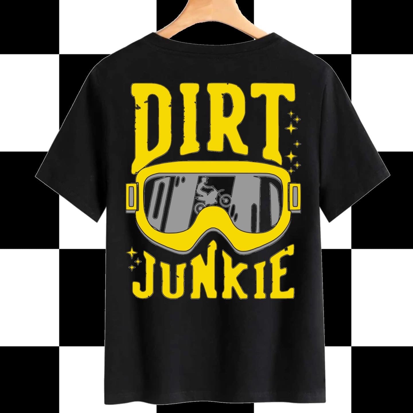 Dirt Junkie tee - any colour - any bike