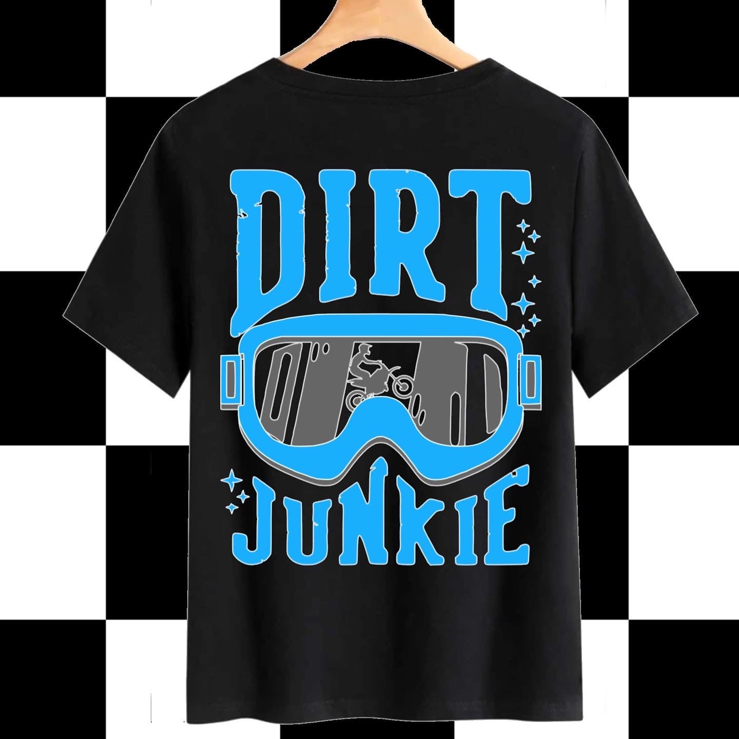 Dirt Junkie tee - any colour - any bike