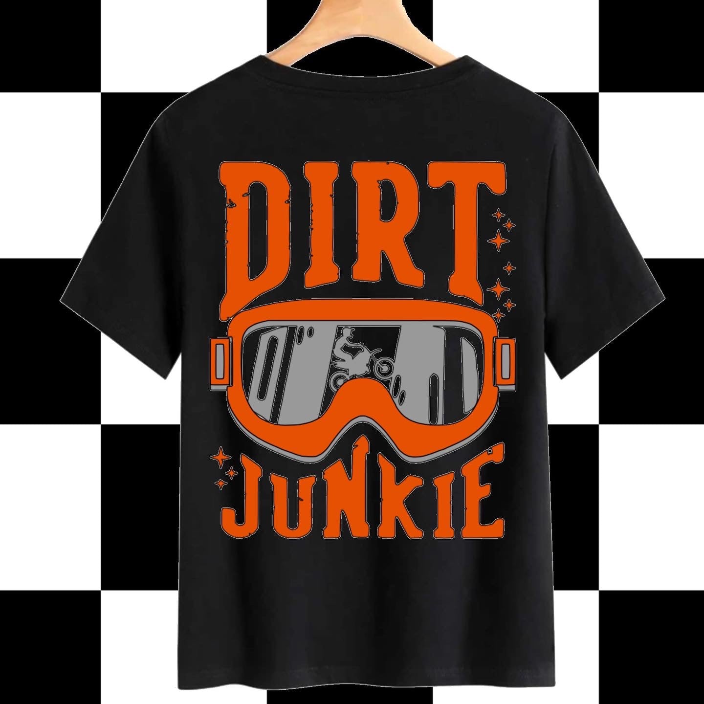 Dirt Junkie tee - any colour - any bike