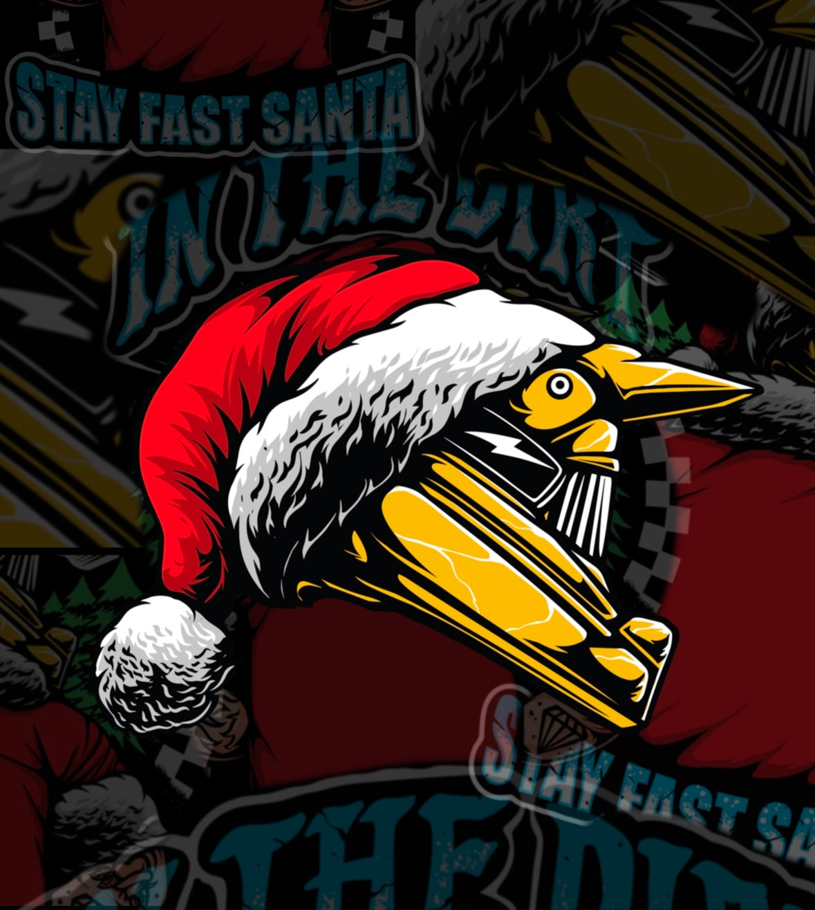 Stay fast Santa Christmas print