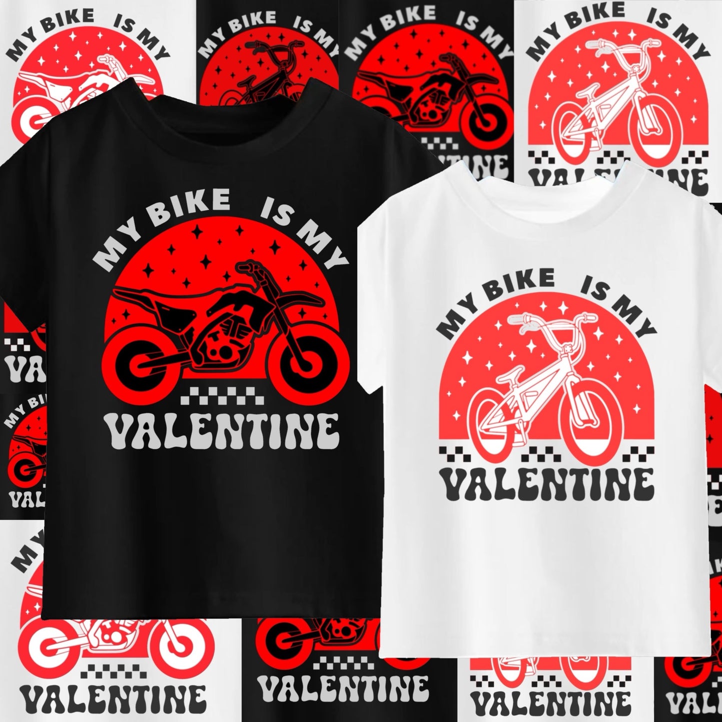 Valentines bike print