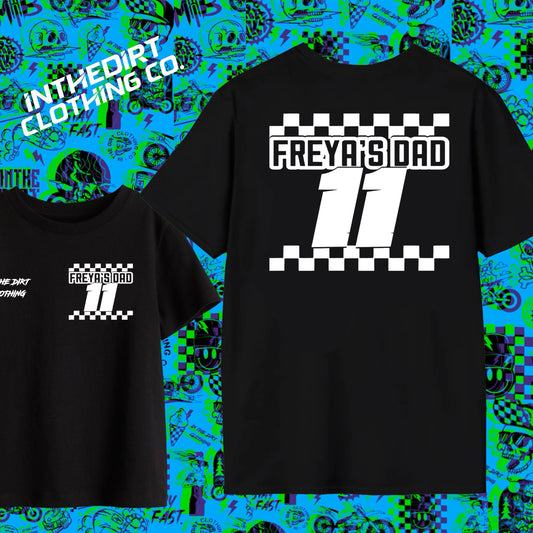 Check name and number custom tee