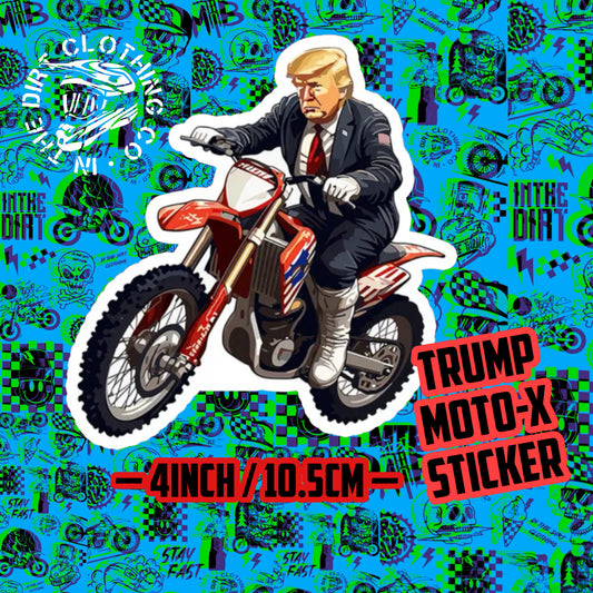 Trump motocross sticker
