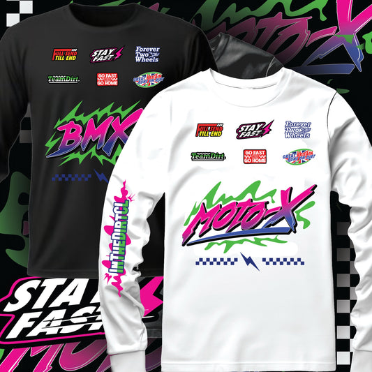 Retro rides 90s logo tee