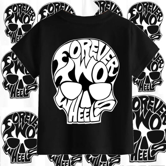 Forever two wheels skull print