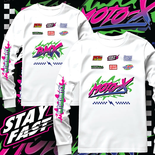 Retro rides 90s logo tee