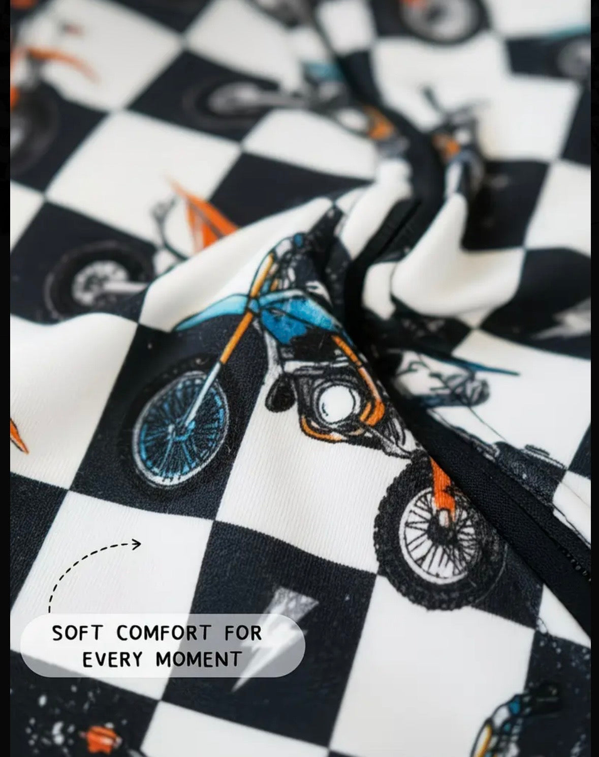 Babygrow zip moto romper