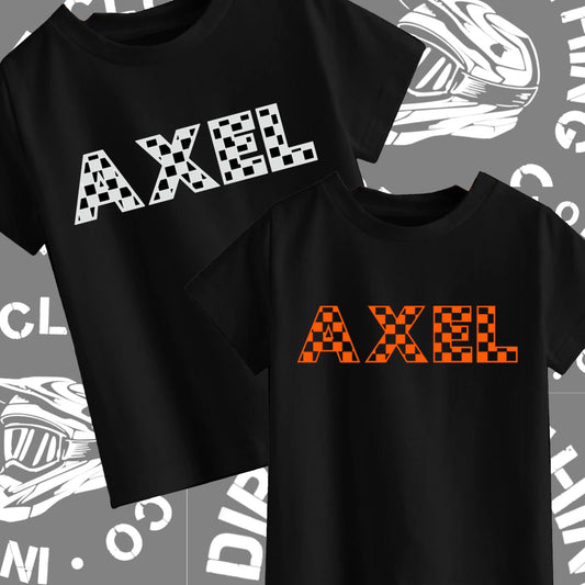 Personalised checkered name T-shirt