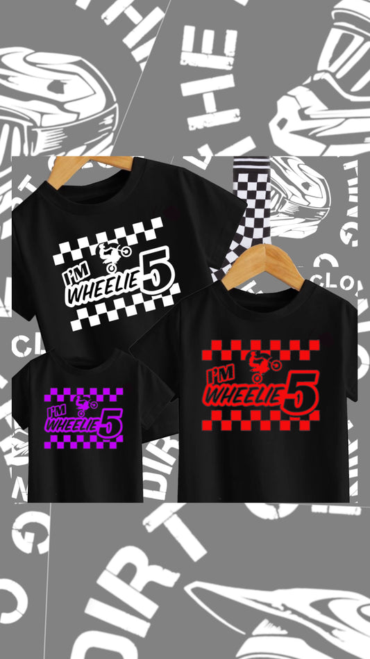 birthday T-shirt - any number, colour & bike