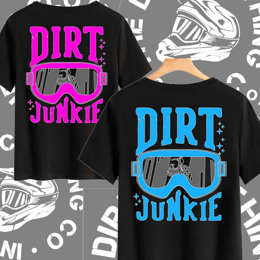 Dirt Junkie tee - any colour - any bike