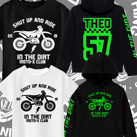 Shut up and ride MOTO print