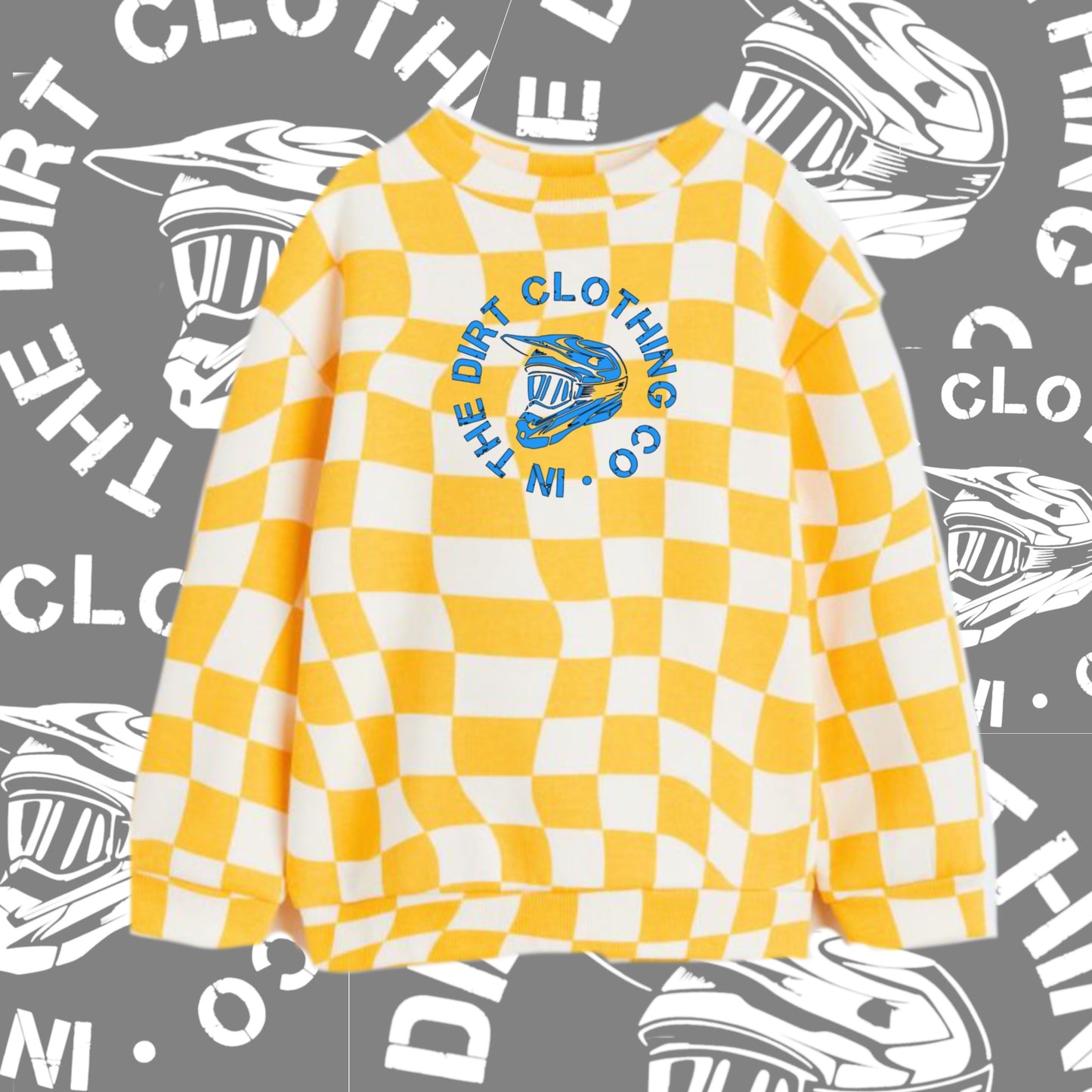 Yellow checkered sweatshirt