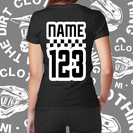 Checkerboard rider T-shirt - ladies